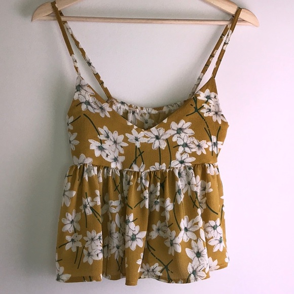 Floral Babydoll Spaghetti Strap Top - Picture 6 of 8